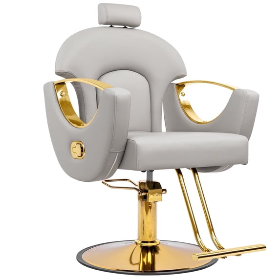 Professional Salon Styling Chair – Reclining Barber Chair with 360° Swivel & Heavy-Duty Hydraulic Pump