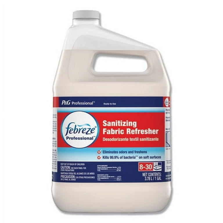 Professional Sanitizing Fabric Refresher, Light Scent, 1 gal Bottle, Ready to Use Professional Sanitizing Fabric Refresher, Light Scent, 1 gal Bottle, Ready to Use