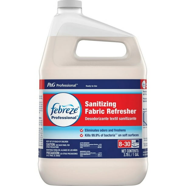 Professional Sanitizing Fabric Refresher, Light Scent, 1 gal Bottle, Ready to Use Professional Sanitizing Fabric Refresher, Light Scent, 1 gal Bottle, Ready to Use