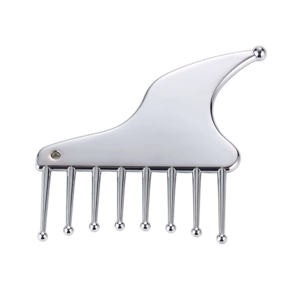 Professional Scalp Stimulating Comb Featuring Smooth Stainless Steel Teeth Outdoor Small Tool Suitable for Hair