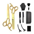 thumbnail image 1 of Professional Scissors, Thinning Shears, Comb, Cape, and Clipper Included 10-Piece Haircutting Set, 1 of 1