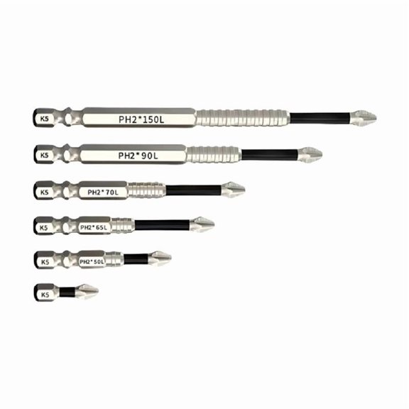 Professional Screwdriver Bit 6 Precise Size Alloy Steel Construction Enhances Retention Technology