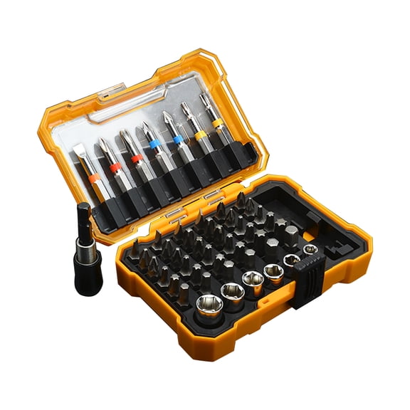 Professional Screwdriver Bit Set (50pcs) Chrome Steel Suitable for Various Project Convenient Storage Case