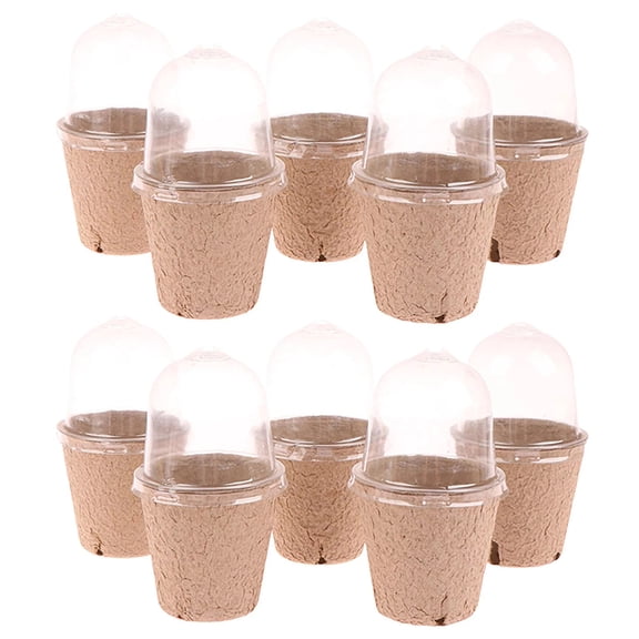 Professional Starting Kit - 50 Cell Nursery Pots with Clear Humidity Domes - 3.15" Biodegradable Peat Pots for Optimal Germination & Transplanting