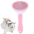 thumbnail image 1 of Professional Self-Cleaning Pet Deshedding Brush – Stainless Steel Pins, Rounded Tips & Non-Slip Grip (20cm), 1 of 8