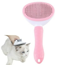 Professional Self-Cleaning Pet Deshedding Brush – Stainless Steel Pins, Rounded Tips & Non-Slip Grip (20cm)