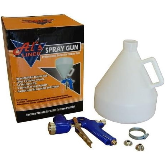 Professional Series Hopper Pneumatic Air Texture Spray Gun - 1.25 Gallon - Great for Spraying Truck Bed Liners, Drywall Mud and Ceiling Textures (ALS-SG2)$$Tools & Hardware Other