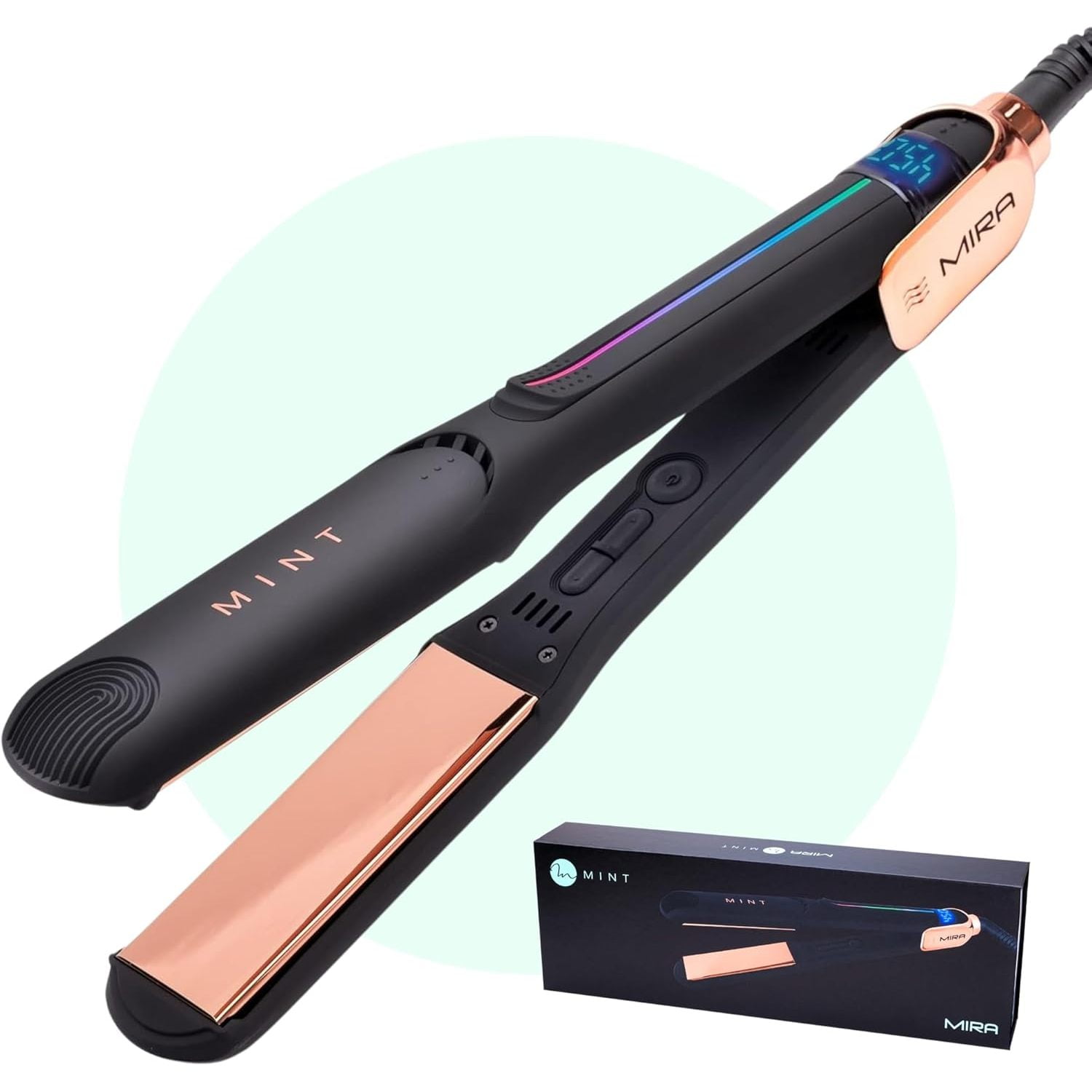 Mint - Mira Titanium Flat Iron - 1.25in Mint - Mira Titanium Flat Iron - 1.25in