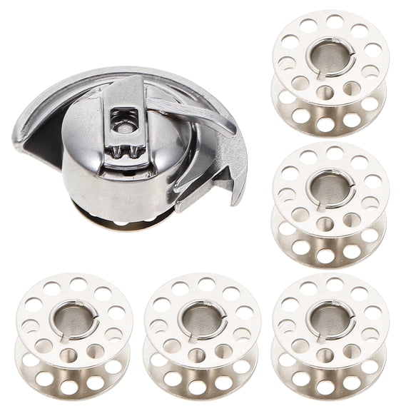 SEWOART 1 Set of Sewing Bobbins Stainless Steel Bobbin Holder Case for Sewing Machine Prevent Unraveling