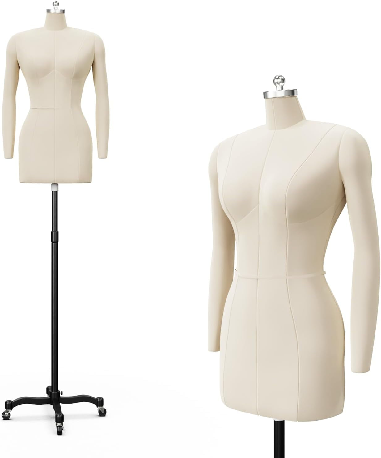 Professional Sewing Mannequin, Female Dress Form for Display and Tailor  Design, Height Adjustable Torso with Stable Metal Base - Walmart.com