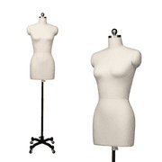 Professional Sewing Mannequin, Female Dress Form for Display and Tailor Design, Height Adjustable Torso with Stable Metal Base