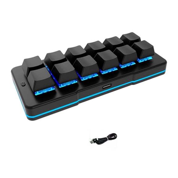Professional Shortcut Keyboards 12Key Customizable USB Corded For Efficiency Numpad