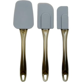 Professional Silicone Spatula Set, Heat Resistant Non-Stick Cooking Tools With Robust Steel Core For Kitchen Use, Gray (3PCS)