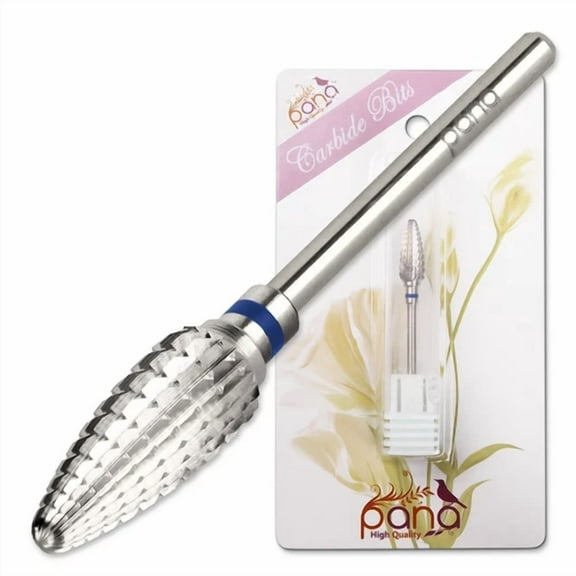 Professional Silver Large Cone Carbide Nail Drill Bit Medium Grit