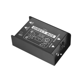Professional Single Channel Passive DI-Box Direct Injection Audio Box with XLR & TRS Interfaces for Electric Guitar Bass Live Performance (4.7 in / 12 cm)