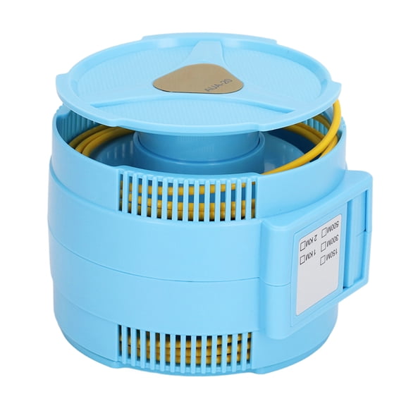 Professional Single Mode OTDR Launch Cable Box SCUPC to SCAPC Portable Fiber Optic Test Cable for 1310nm 1550nm Testing, Ruggedized ABS Extension Ring Suppressor 500m / 1640.4ft