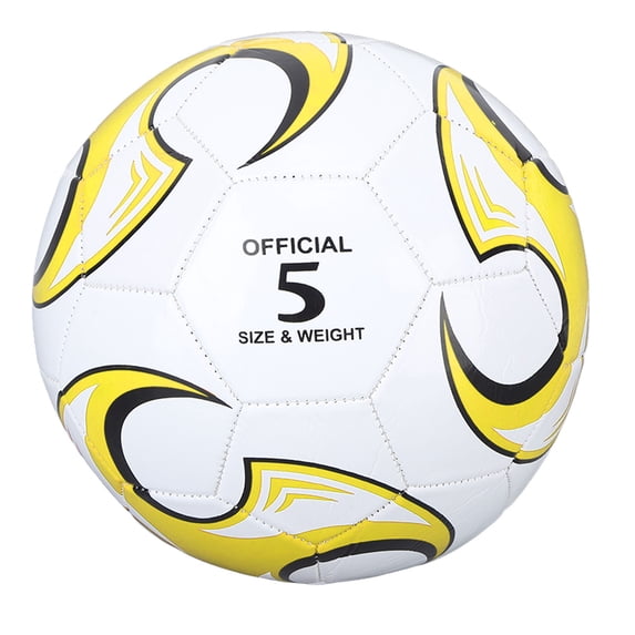 Professional Size 5 Soccer Ball for Soccer Match Training, Yellow-Black High Elasticity Inflatable Soccer Football (9.8 in / 25.0 cm)