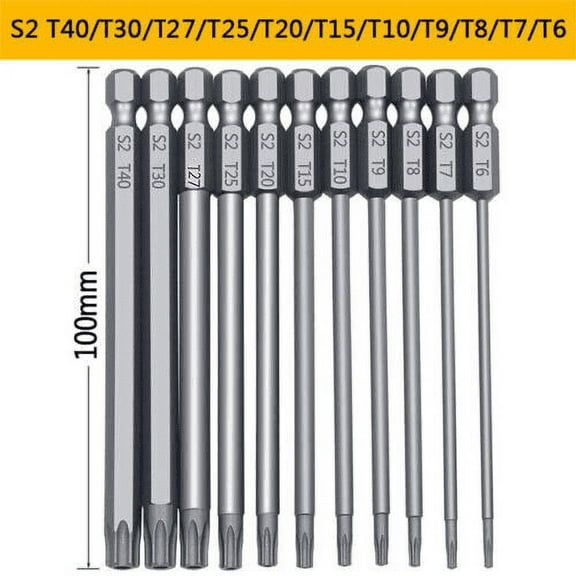 Professional Size Long Torx Security Head Screwdriver Set, Exquisite Workmanship Hex Shank For Widespread Industrial Use And Quick Change