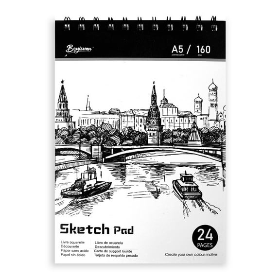 Professional Sketchbook With 24 Pages Artists Drawing Notebook For Sketching Doodling Art Illustrations Project