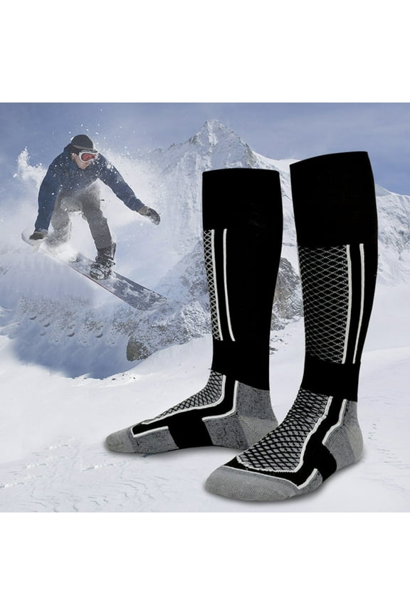 Professional Ski Thermal Socks - Thick Merino Wool for Extreme Cold Weather (Anti-Sweat & Warm) Under 5$, Hontri Socks Winter Men Women Outdoor Sports Snowboard , Grey, One Size