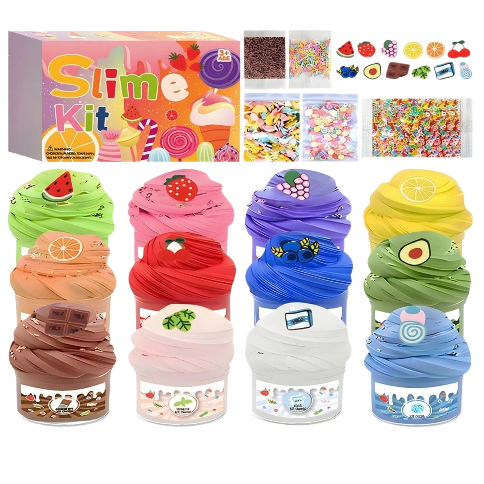 Professional Slime Kit for Stress Relief, DIY Creative Pinch Toy Set, Sensory Slime Fidget for Office Adults，B