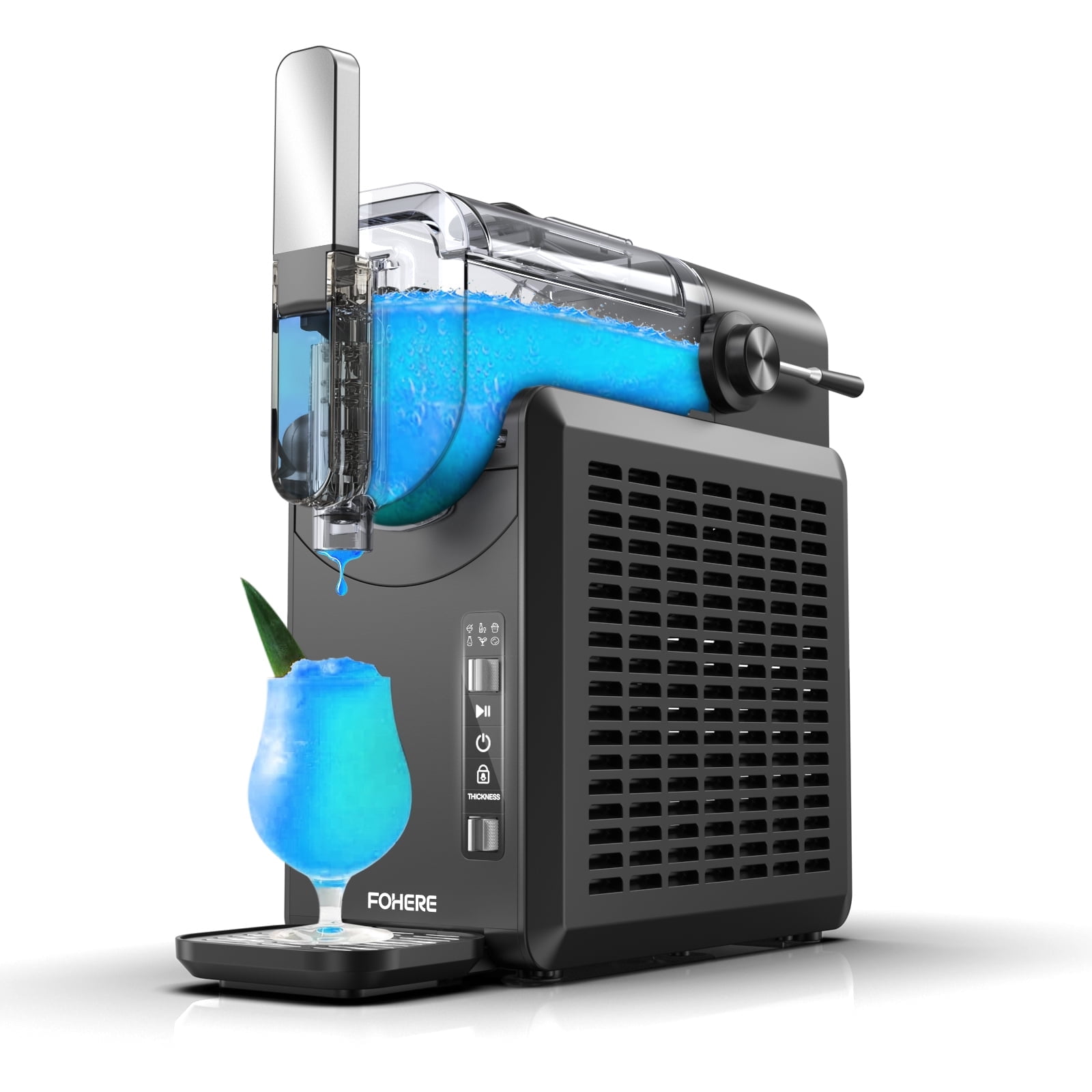 FOHERE 72oz 5-in-1 Slushie Machine, Self-Clean, 5 Presets, Frozen Drinks