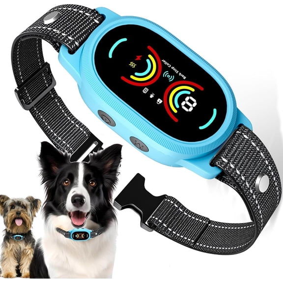 Professional Smart Bark Collar for Dogs, Automatic Training Device with Vibration and Beep Modes, Waterproof Rechargeable Behavior Assistant for Small Medium Large Pets, Adjustable Sensitivity