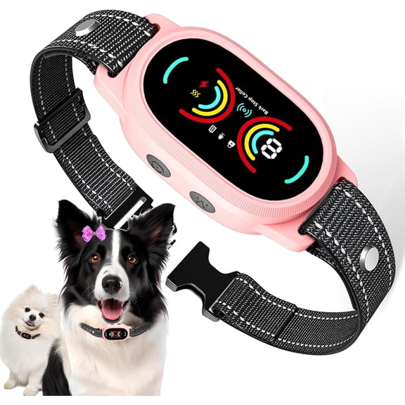 Professional Smart Bark Collar for Dogs, Automatic Training Device with Vibration and Beep Modes, Waterproof Rechargeable Behavior Assistant for Small Medium Large Pets, Adjustable Sensitivity