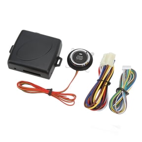 Professional Smart Engine Push to Start Ignition System and Remote Stop Button Kit Universal 12V Car Upgrade Set (15.7 x 12.9 x 5.5 inches / 40.0 x 32.9 x 14.0 cm)