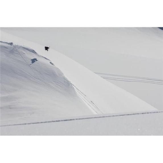 Professional Snowboarder Marko Grilc in The Chugach Mountains Near Haines South Central Alaska Winter Print - 38 x 24 in. - Large