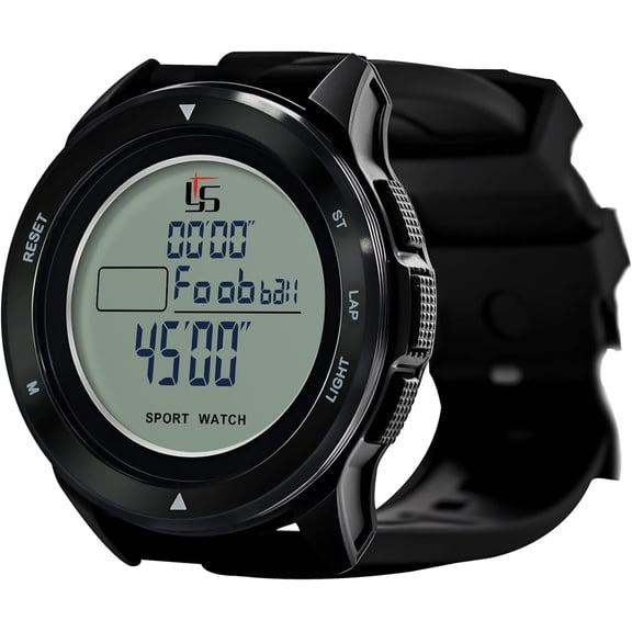 Professional Soccer Referee Watch with Tournament Mode Game Timer, 100-Lap Silent Stopwatch, 3-Line Backlit Display, On/Off Switch, Countdown/Alarm/Calendar for Football Officials, Coaches