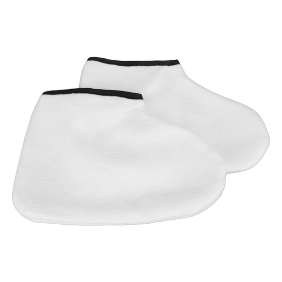 Professional Soft Cotton Paraffin Wax SPA Booties for Deep Moisturizing Treatment, White (2 Pack)