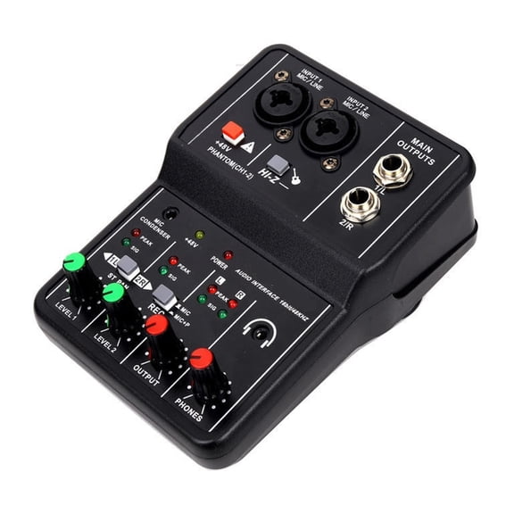 Professional Sound Card Audio Mixer Channel Monitoring Electric Guitar Live Recording For Studio Singing ,Easy to Use