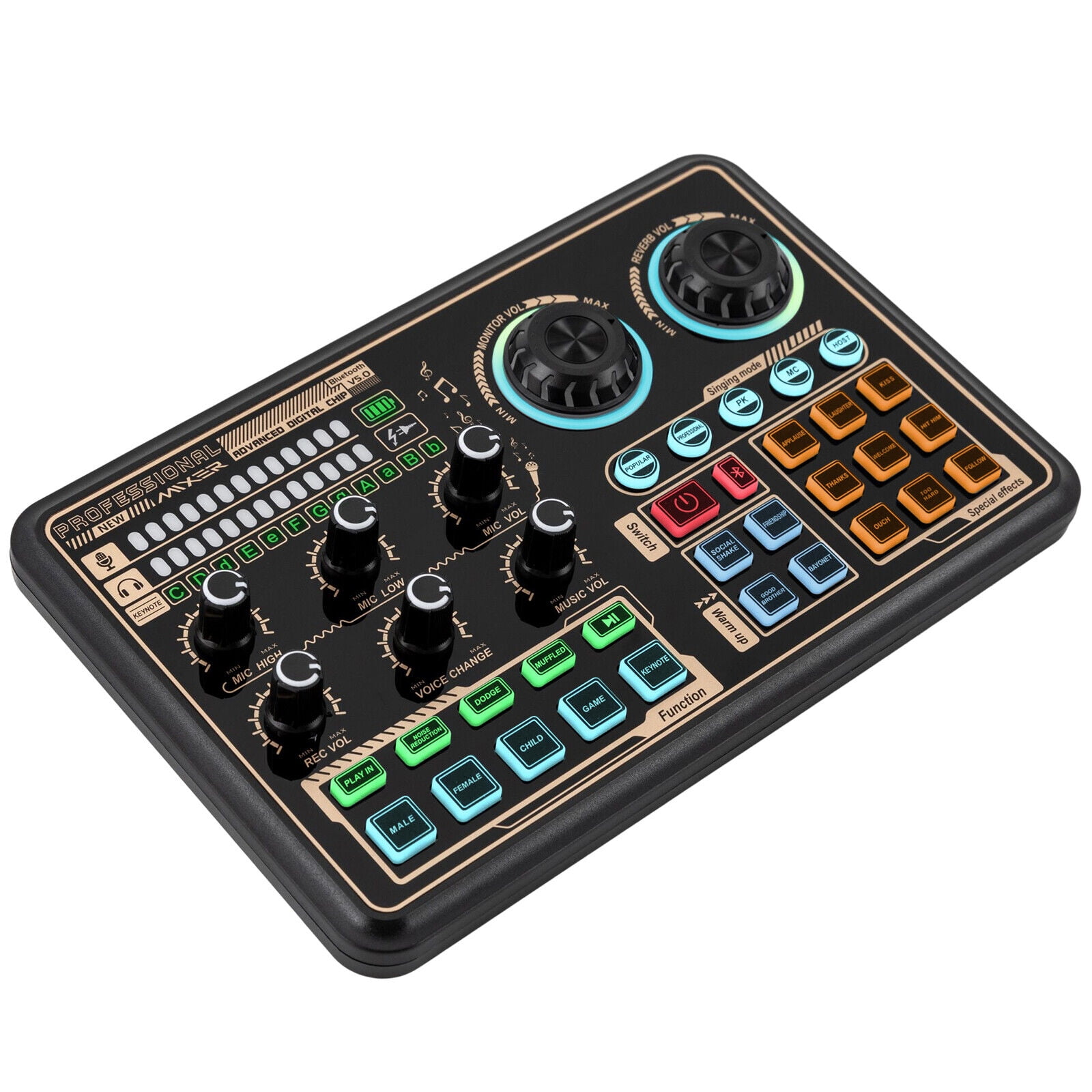 Professional Sound Effects Board, Audio Interface with Voice Changer