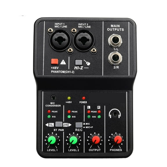 Professional Sound Mixer with Monitor Electric Guitar Live Broadcast Recording for Studio Singing Computer PC ,Easy to Use