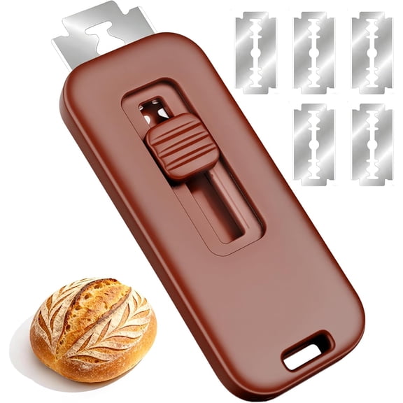 Professional Sourdough Scoring Tool Bread Lame, Upgraded Extractable & Magnetic Lame Bread Tool with 5 Sharp Blades, Dough Razor & Bread Scoring Knife for Homemade Sourdough Bread