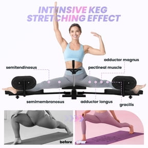 Professional Split Stretcher, pro Adjustable Leg Stretching Training Machine with Silent Wheels, 0-180 Degrees Steel Frame Leg Spreader Machine with Hand Wheel for Fitness Dancers (Black)