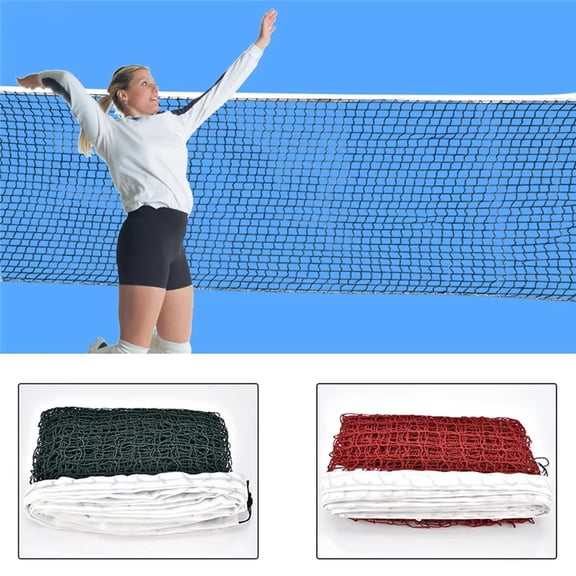 Professional Sport Training Standard Badminton Net with Polypropylene Mesh for Outdoor Tennis Volleyball and Backyard Court Exercise, 20x2 Ft Green