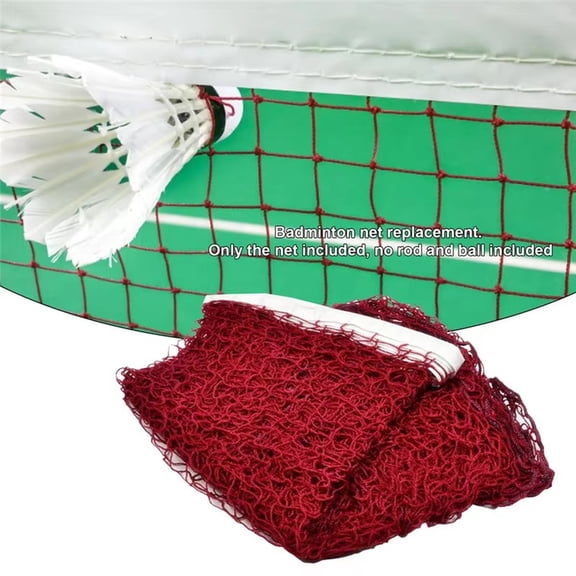 Professional Sport Training Standard Badminton Net with Polypropylene Mesh for Outdoor Tennis Volleyball and Backyard Court Exercise, 20x2 Ft Red