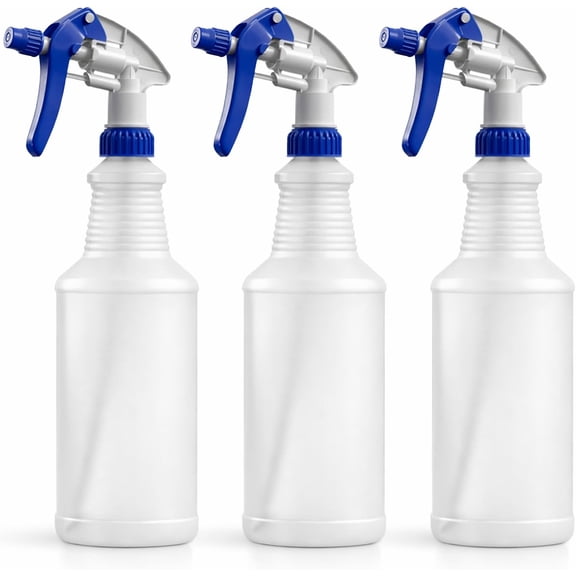 Professional Sprayer 24-Ounce - 20 Foot Spray, Bleach Resistant, Adjustable Nozzle, All-Purpose, 3-Pack