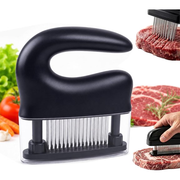 Professional Spring-Loaded Meat Tenderizer,2026 Upgrade Meat Tenderizer Tool with 48 Stainless Steel Needle Blades,Handheld Blade Tenderizerfor Steak, Beef,Chicken,Pork,BBQ Grill Kitchen Gadgets