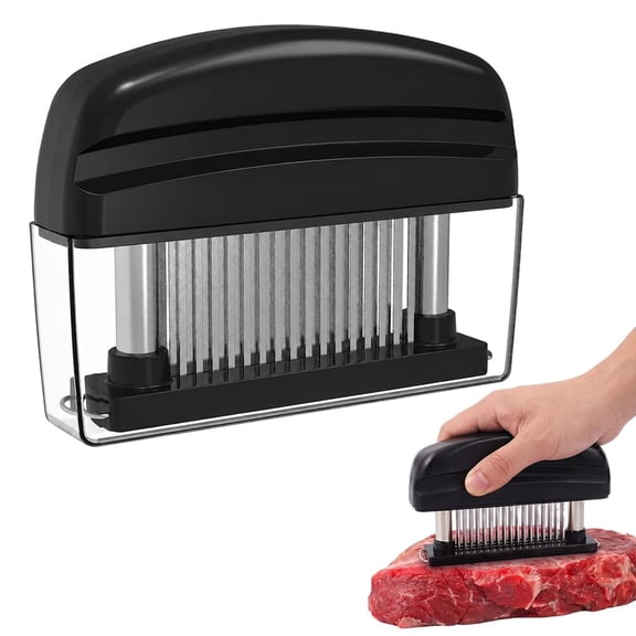 Professional Spring Loaded Meat Tenderizer, 48 Stainless Steel Needle Blade Meat Tenderizer Tool for Steak, Beef and Chicken
