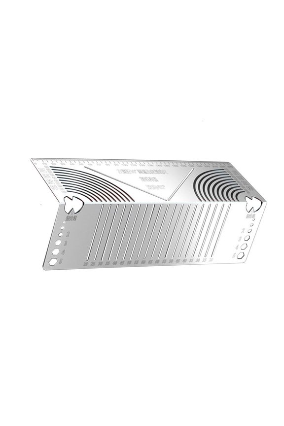 Professional Square Tube Notching Template Tool with Adjustable Parallel Guide for Woodworking & Metal Fabrication