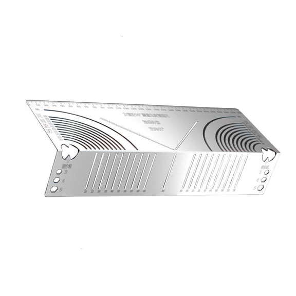 Professional Square Tube Notching Template Tool with Adjustable Parallel Guide for Woodworking & Metal Fabrication