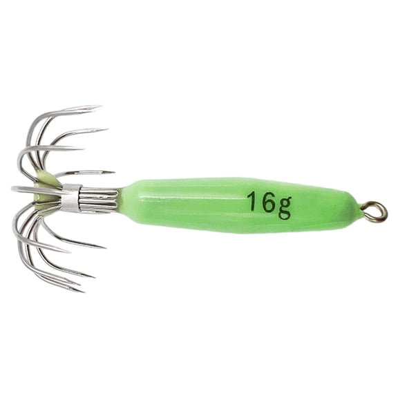 Professional Squid Fishing Hook 12 Needle Fishing Lure High Strength Metal Rings Glowing Lure For Increased Catching Rat