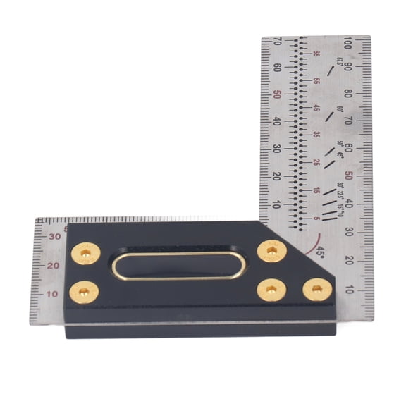 Professional Stainless Steel 90 Degree Carpenter Square Framing L-Shape Ruler (4 inches / 100mm) High-Precision Right Angle Measuring Tool for Woodworking and Layout Layouts