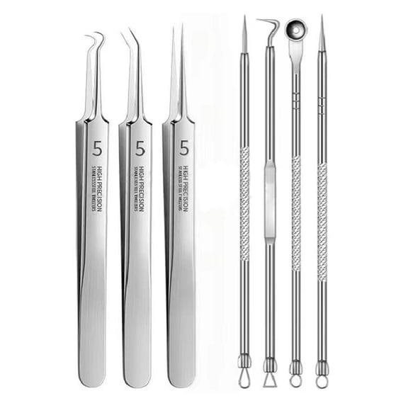 Professional Stainless Steel Acne Removal Tool Set For Blackheads And Pimples