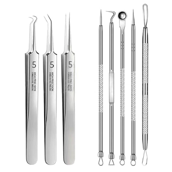 Professional Stainless Steel Acne Removal Tool Set For Blackheads And Pimples