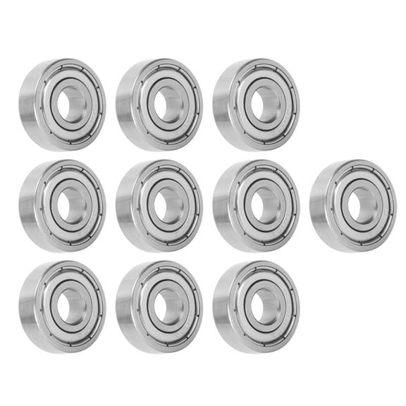 Professional Stainless Steel Ball Bearings, High Precision S607Z Skate Replacement Bearings 0.28x0.75x0.24 inches / 7x19x6 mm (10 Pack)