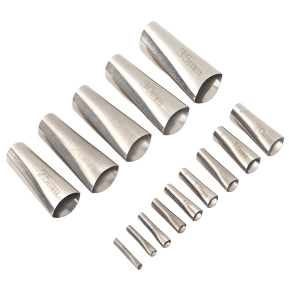 Professional Stainless Steel Caulking Nozzle Applicator Finisher Kit for Bathroom and Kitchen Sealant Joints, 14 Pieces (0.2-1.38 inches / 5-35 mm)